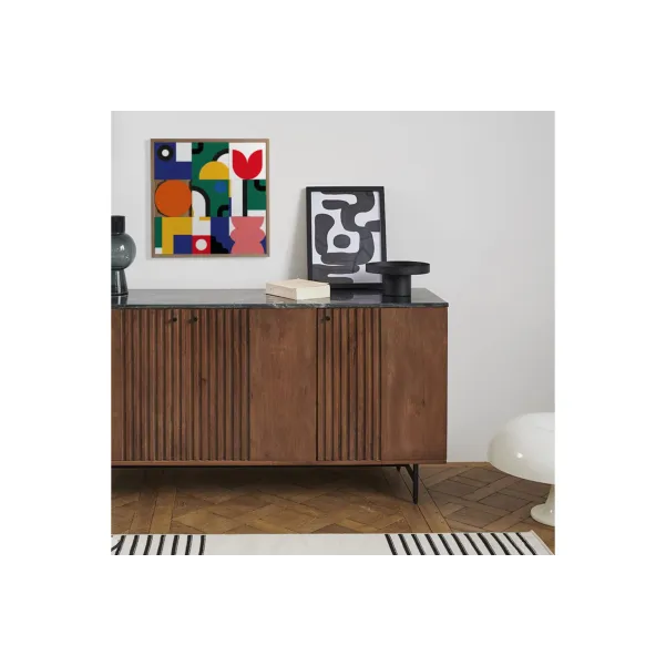 Tableau en bois explosion de couleurs  48 x 48 Montis- HELLIN