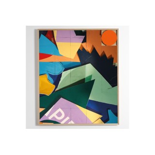 Tableau en bois taquin street art edition limitee 78 x 93 paper