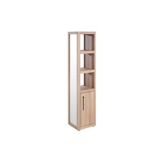 Colonne de salle de bain en chêne avec miroir 3 niche 1 porte - HELLIN