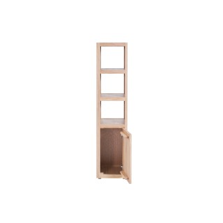 Colonne de salle de bain en chêne avec miroir 3 niche 1 porte - HELLIN
