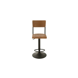 Chaise de bar écolier en bois et en métal (lot de 2) - HELLIN