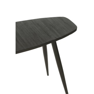 Console ovale en teck recyclé brossé et en métal L120 -HELLIN