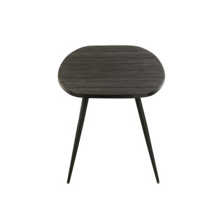 Table à manger ovale en teck recyclé brossé et en métal L200 -HELLIN