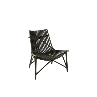 Fauteuil lounge en bambou et rotin - HELLIN