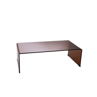 Table basse rectangulaire en verre fume l110 elly