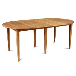 Table ronde extensible chêne moyen d115 3 rallonges victoria