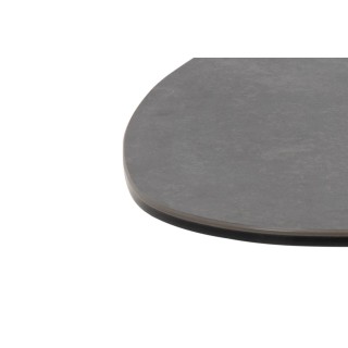 Table basse galet en céramique et pied en métal noir L84 BARBARA - HELLIN
