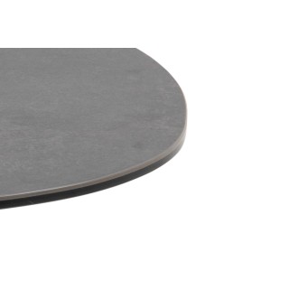 Table basse galet en céramique et pied en métal noir L84 BARBARA - HELLIN