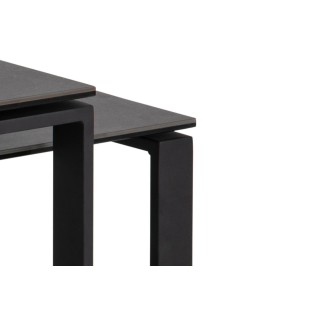 Table basse rectangulaire en céramique et métal (set de 2) KATHY - HELLIn