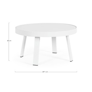 Table basse de jardin ronde en métal D71 LA BAULE - HELLIN