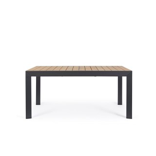Table à manger de jardin extensible en métal L160/240 FREJUS - HELLIN