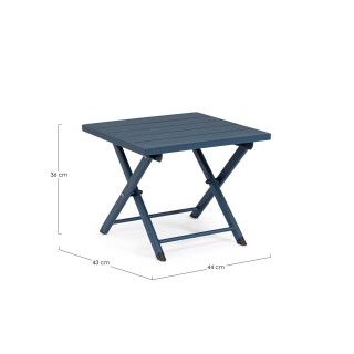 Table basse carrée de jardin pliante en métal L44 CABOURG - HELLIN