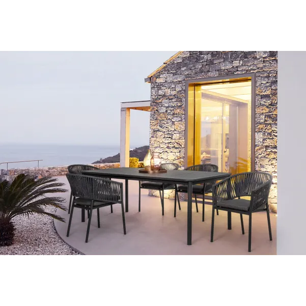 Chaise de jardin en métal et polypropylène (lot de 4) CANNES - HELLIN