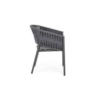 Chaise de jardin en métal et polypropylène (lot de 4) CANNES - HELLIN