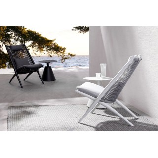 Fauteuil de jardin lounge design en métal (lot de 2) - BELLE ILE