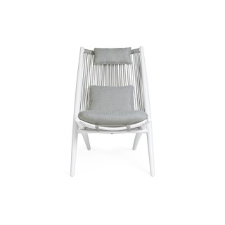 Fauteuil de jardin lounge design en métal (lot de 2) - BELLE ILE
