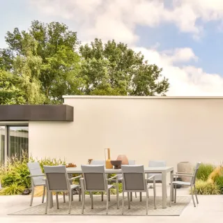 Table de jardin extensible en aluminium pour 8/10 personnes AVIGNON- HELLIN