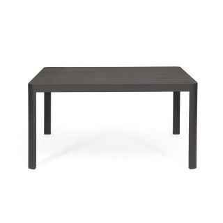 Table de jardin carree extensible en metal l97149 avignon