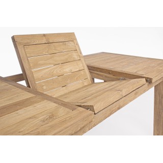 Table d'extérieur extensible en teck recyclé L160/220 SAINT MALO - HELLIN