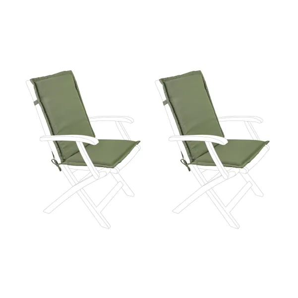 Coussin pour chaise de jardin dossier moyen (lot de 2)  CANCALE - HELLIN