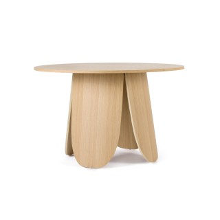 Table ronde de salle a manger en bois design d120 crocus