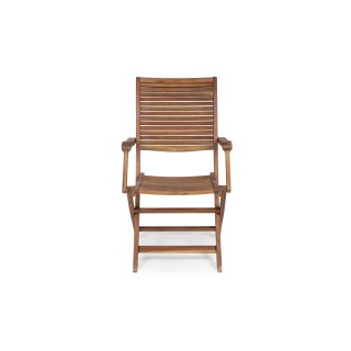 Fauteuil d'extérieur pliant en acacia (lot de 2)  CANCALE- HELLIN