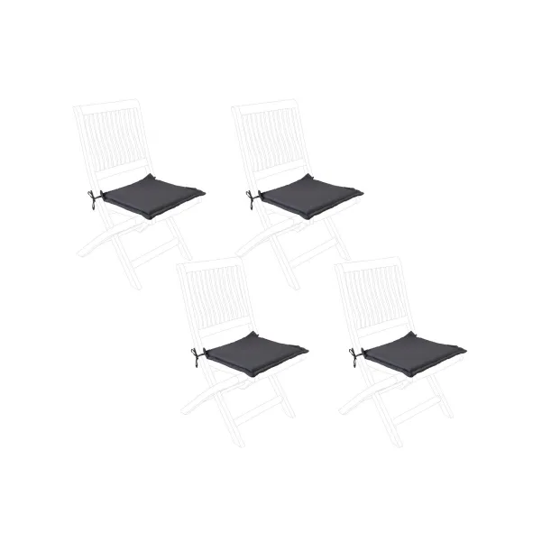 Coussin pour chaise de jardin pliante (lot de 4) CANCALE - HELLIN