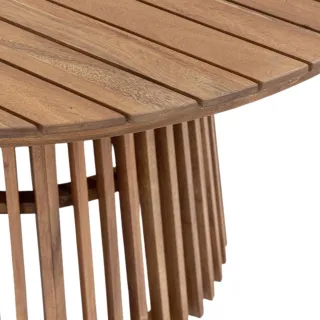 Table d'extérieur ronde en bois D120 PIANA - HELLIN