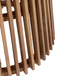 Table d'extérieur ronde en bois D120 PIANA - HELLIN