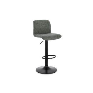 Chaise de bar réglable en tissu et métal noir (lot de 2) RAPHAEL - HELLIN