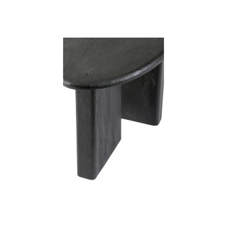 Table basse de salon triangulaire forme galet en bois de manguier L60 JUAREZ - HELLIN