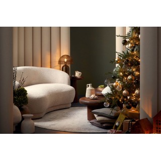 Canapé 3 places en tissu bouclette beige L191 ELLA - HELLIN