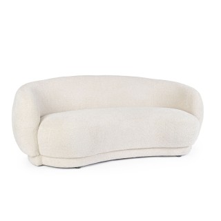 Canapé 3 places en tissu bouclette beige L191 ELLA - HELLIN