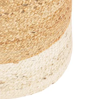 Pouf rond tressé en jute D45 BASTIA - HELLIN