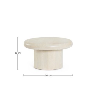 Table basse de salon ronde en bois de manguier D60 JUAREZ - HELLIN