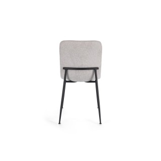 Chaise design en tissu et pieds en métal noir (lot de 4) BREDA - HELLIN