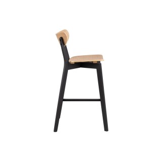 Table de bar et 4 chaises hautes au style scandinave en bois LETA - HELLIN