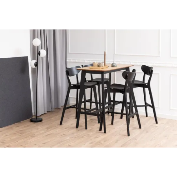 Table de bar scandinave en bois L120 LETA - HELLIN