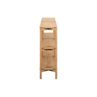 Bibliothèque double scandinave en chêne clair 4 tablettes BRENDA - HELLIN