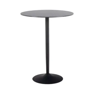 Table de bar ronde en ceramique et pied tulipe en metal l80 marsa