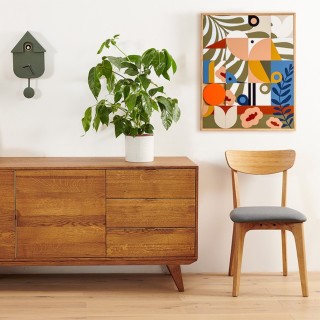 Tableau en bois taquin faune et flore 63 x 78 BLOUMA - HELLIN