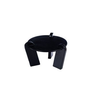 Table basse ronde en aluminium noir d64 chloe