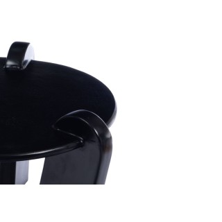 Table basse ronde en aluminium noir D64 CHLOE - HELLIN