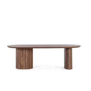 Table basse ovale en manguier contemporaine l130 agra