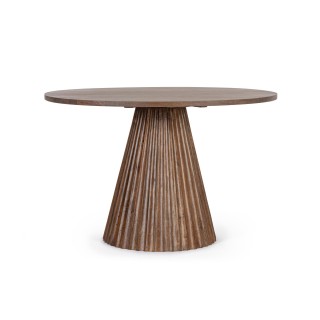 Table a manger ronde en manguier d120 6 personnes agra