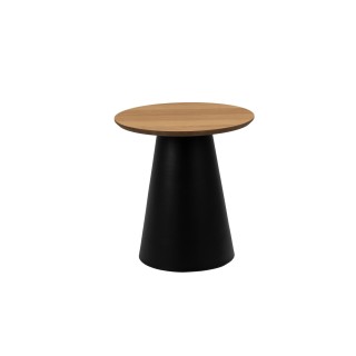 Bout de canapé rond en bois et métal D45 GIROLLE - HELLIN