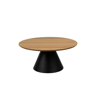 Table basse ronde en bois et metal d85 girolle