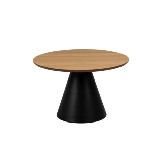 Table basse ronde en bois et metal d65 girolle