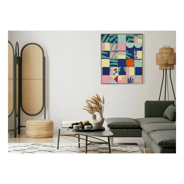 Tableau en bois taquin esprit estival 78 x 93 Clapotis - HELLIN
