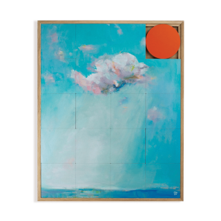 Tableau en bois taquin oeuvre originale 63 x 78 opale